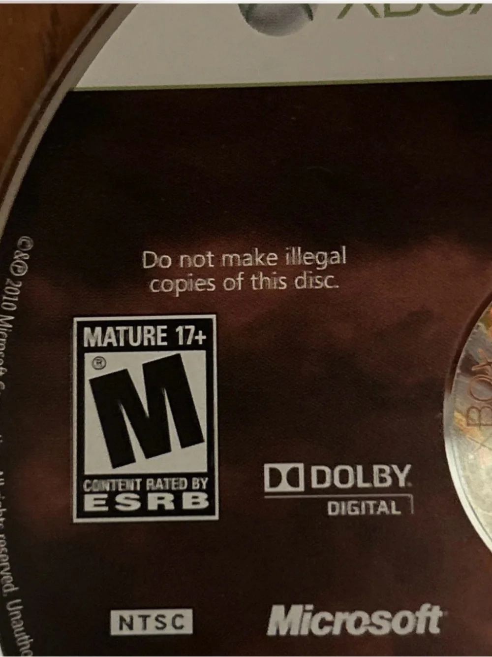 Xbox 360 Fallout: New Vegas Game Disc - Brown